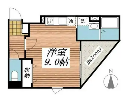 CROSS ROAD(ワンルーム/2階)の間取り写真