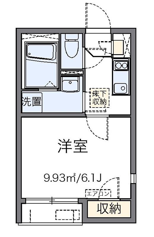 フレシールコート(1K/2階)の間取り写真