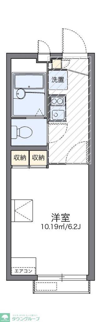 レオパレスカトレア(1K/2階)の間取り写真