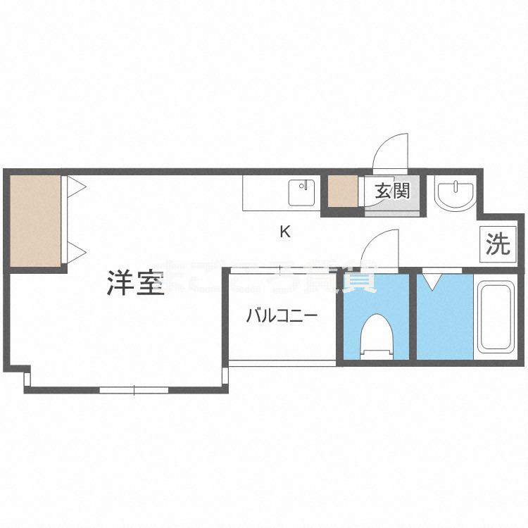 フレアコート北浜(ワンルーム/5階)の間取り写真