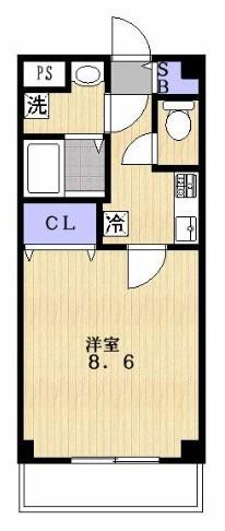 ラヴィエント南千住(1K/3階)の間取り写真