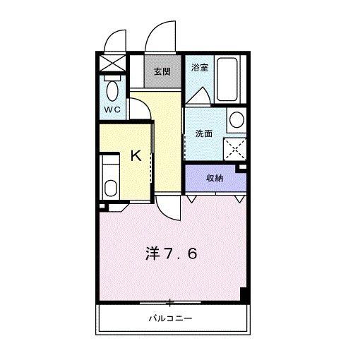 ハーモニーコート(1K/3階)の間取り写真