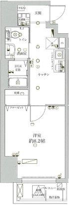 ライジングプレイス巣鴨(1K/10階)の間取り写真