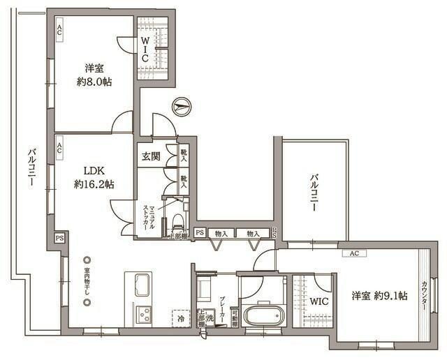 SIGNATURE07(2LDK/3階)の間取り写真