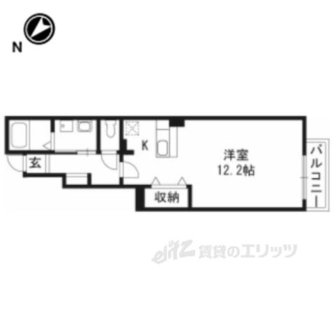 コルプレッソ(ワンルーム/1階)の間取り写真