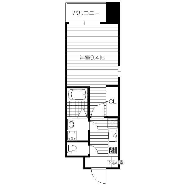 FLAT34新大阪南(1K/7階)の間取り写真