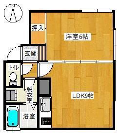 クリエートハイツ(1LDK/2階)の間取り写真