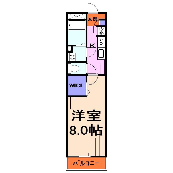 メゾンドベル(1K/1階)の間取り写真