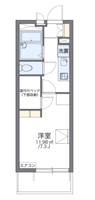 レオパレスカーサグリチーネ(1K/2階)の間取り写真