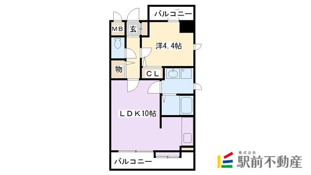 エクセレント東町(1LDK/7階)の間取り写真