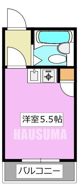 A&Mハイツ(ワンルーム/3階)の間取り写真