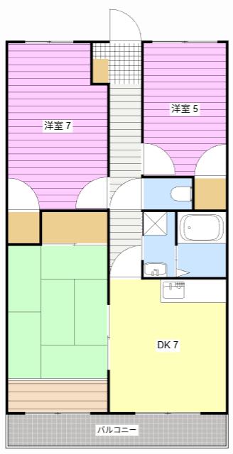 SPOONⅢ(3DK/1階)の間取り写真