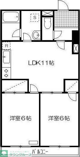 コートウィスタリア(2LDK/1階)の間取り写真