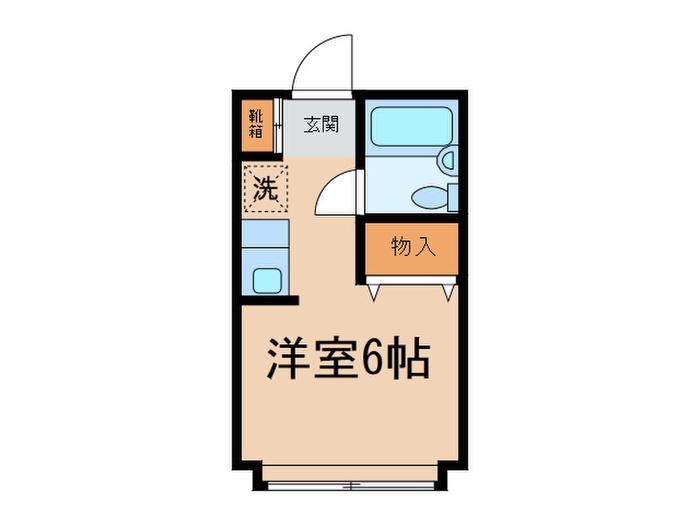 つくし野(ワンルーム/1階)の間取り写真