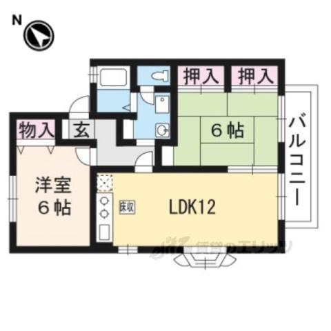 ロイヤルシャトーG(2LDK/2階)の間取り写真
