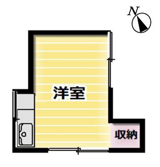 練馬アパートメント(ワンルーム/2階)の間取り写真