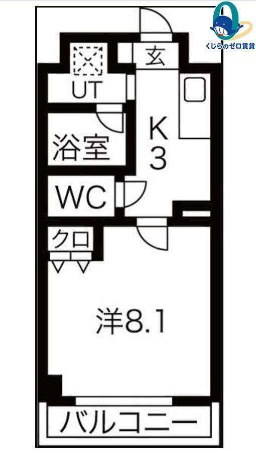 ステラヒルズ(1K/4階)の間取り写真