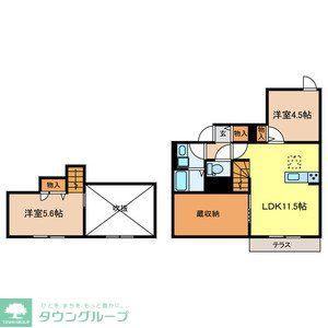 カラコレス(2LDK/2階)の間取り写真
