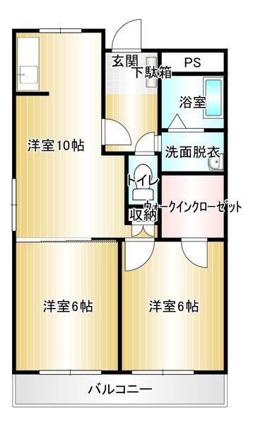 パークコートM-1(2DK/7階)の間取り写真