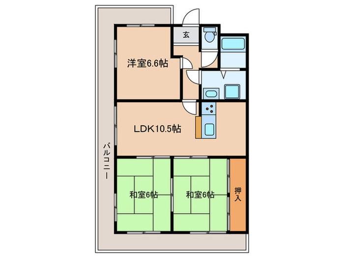 WITH赤羽(3LDK/2階)の間取り写真