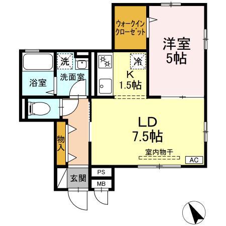 ドルチェ・パエーゼ(1LDK/3階)の間取り写真