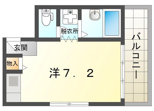 広崎マンション(ワンルーム/3階)の間取り写真