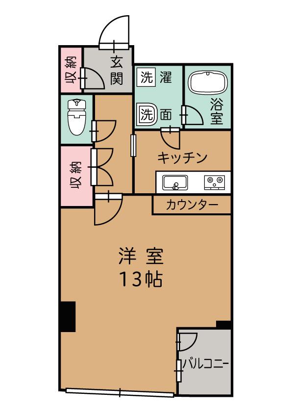 ユー堀川ビル3-(1K/3階)の間取り写真