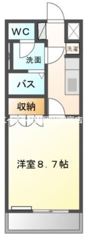 サウスコート・プランドール16(1K/2階)の間取り写真