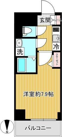 SHOKEN RESIDENCE名古屋(1K/8階)の間取り写真