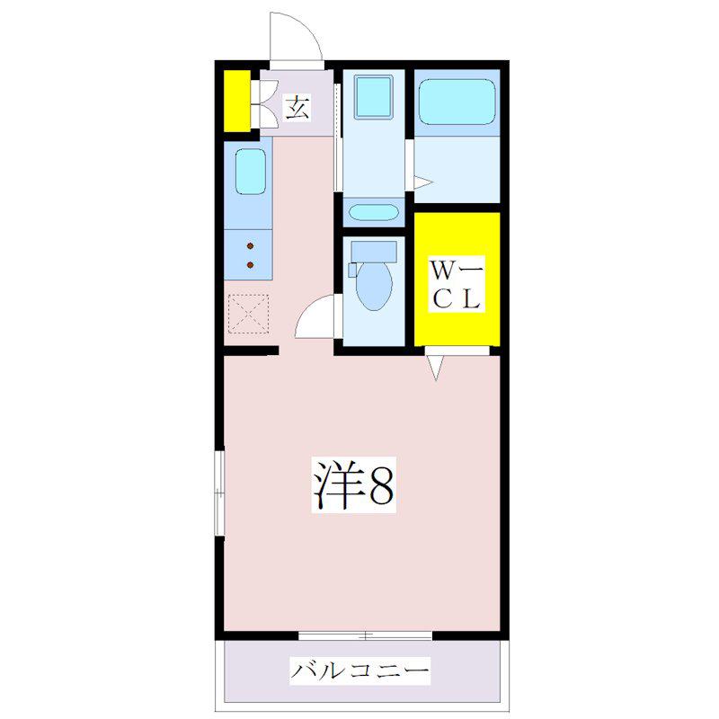 アビタシオンVO.1(1K/2階)の間取り写真