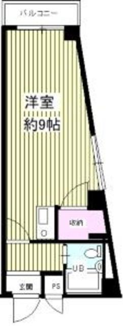 ヴィンテージ清瀬(ワンルーム/1階)の間取り写真