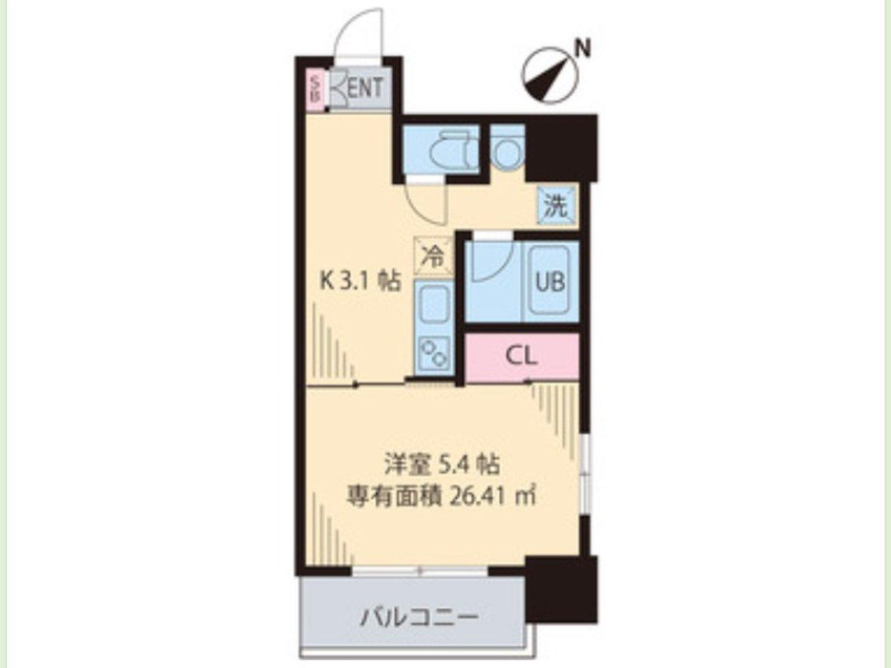 COMODO(1K/2階)の間取り写真