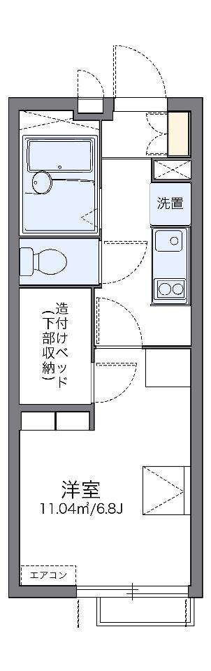 レオパレス紅花II(1K/2階)の間取り写真