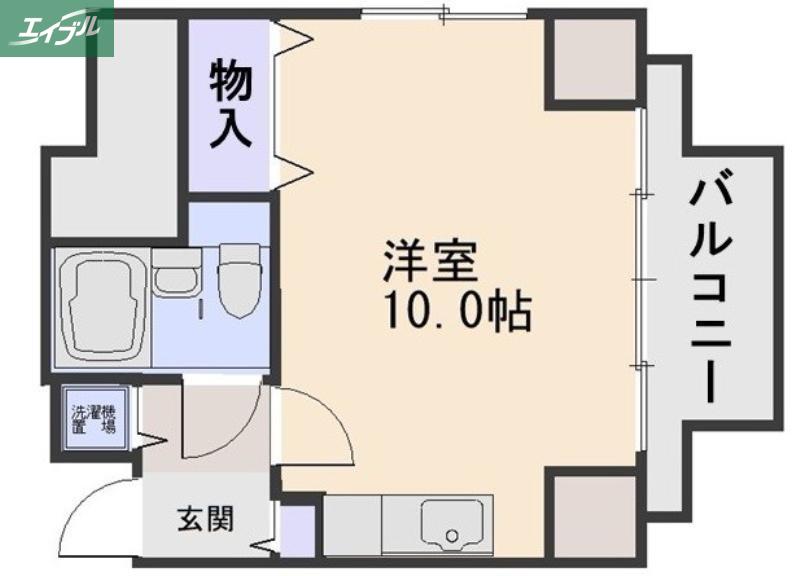 セシルタワー(1K/7階)の間取り写真