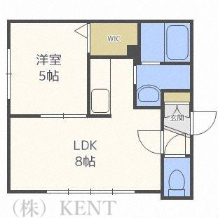 グランメール宮の森(1LDK/1階)の間取り写真