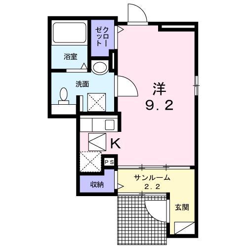 コンフォート・レジデンス(ワンルーム/1階)の間取り写真