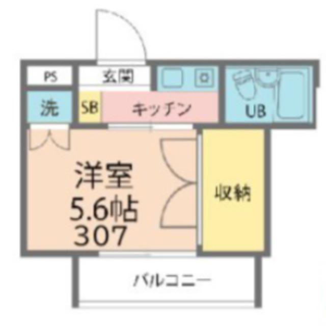 第2藤ビル(ワンルーム/3階)の間取り写真