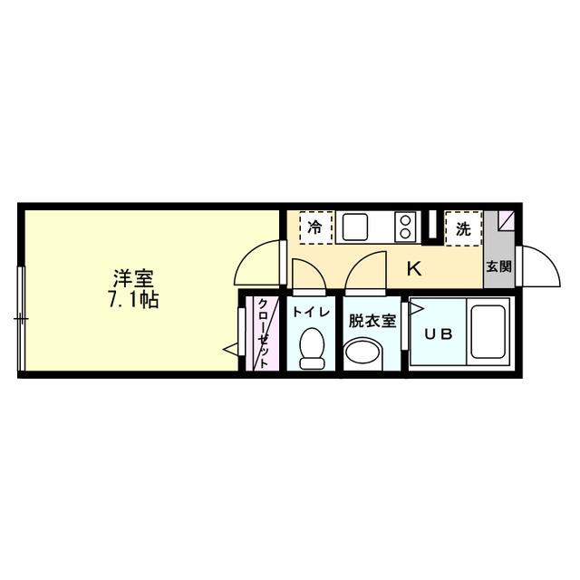 アーバンヒルズ(1K/1階)の間取り写真