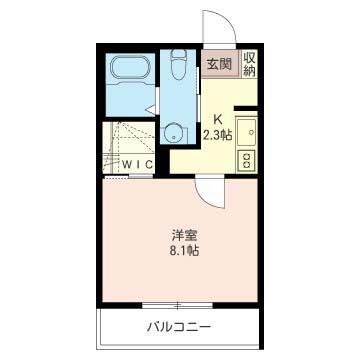 ベル ドミール(1K/3階)の間取り写真