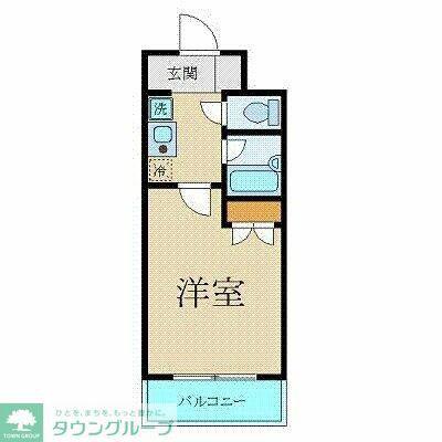 プレールカテリーナ代田橋(1K/3階)の間取り写真