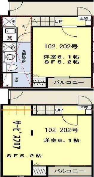 QUONS PRAYER(1K/1階)の間取り写真