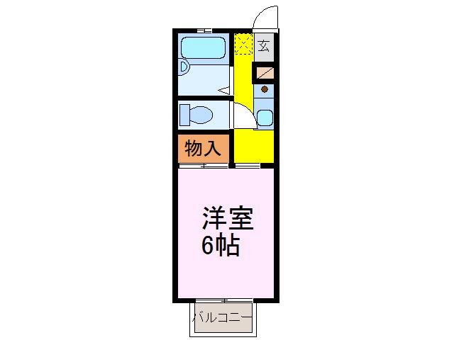 コーポ幸町(1K/1階)の間取り写真