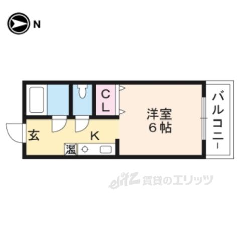 アークみささぎ(ワンルーム/4階)の間取り写真