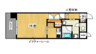 アソシアグロッツオ博多(1K/5階)の間取り写真