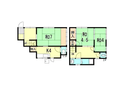 坂本文化(3K/1階)の間取り写真