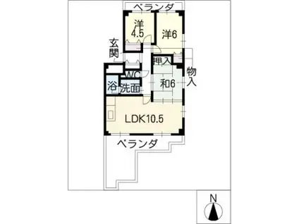 BIRTH30(3LDK/5階)の間取り写真