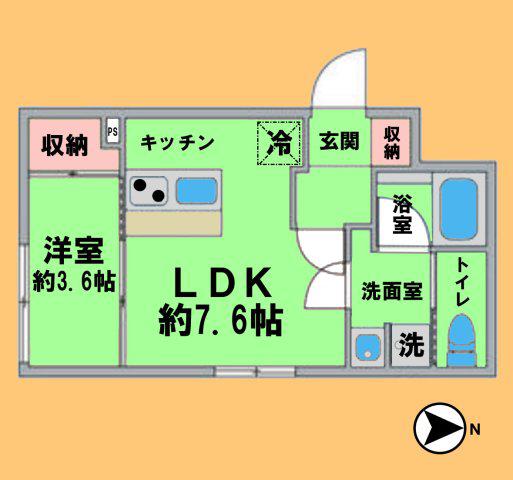 CELENEST浄心(1LDK/3階)の間取り写真