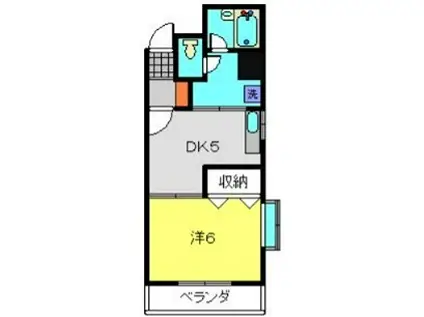 メイプルハイツ(1DK/3階)の間取り写真