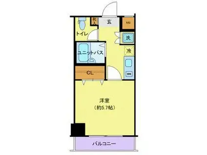 ラグジュアリーアパートメント本郷(1K/3階)の間取り写真