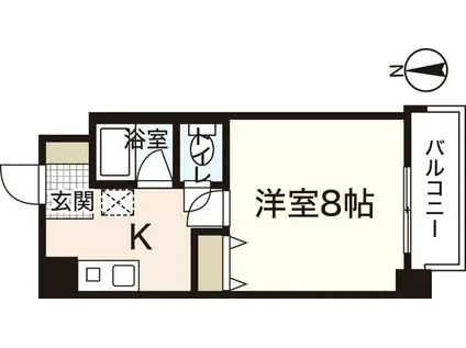 アヴァンセ中筋II(1K/5階)の間取り写真